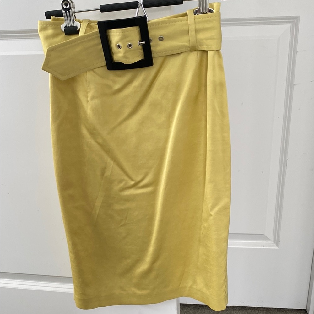 RED Valentino Yellow Pencil Skirt for Work